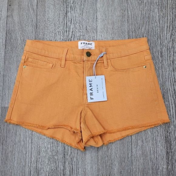 NWT Frame Denim Le Cutoff Shorts in Sundown - Picture 2 of 6